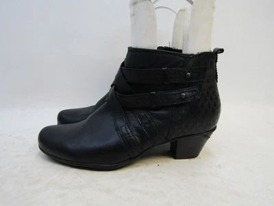 Earth женщин размер 8 B из черной кожи молнии моды ботильоны - Изображение 1 из 4