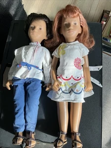 70s-80s Dark Hair Sasha Gregor Boy Doll & Red Hair Sasha Girl Doll - Dressed EUC - Picture 1 of 8