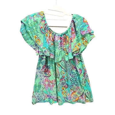 Blusa Spense Mujer Multicolor Talla Mediana 100% Poliéster Elastizada Manga Corta Foto 1 de 4