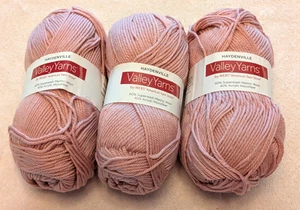 3 Knäuel Lot Valley Yarns ""Haydenville" Kammgarn Wt. SW Merino Mischgarn in Pink - Bild 1 von 2