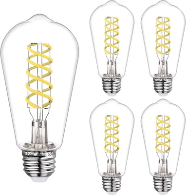 4 PCS ST58 (ST19) LED Edison Bulbs, Dimmable Vintage Antique LED Filament Light  - Image 1 of 4