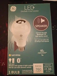 GE LED Speaker Lightbulb 60W A21 760 Lumens NEW - Picture 1 of 3