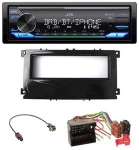 JVC Bluetooth DAB USB MP3 Autoradio für Ford C-Max Galaxy Focus ab 2007 glänzend - Bild 1 von 9