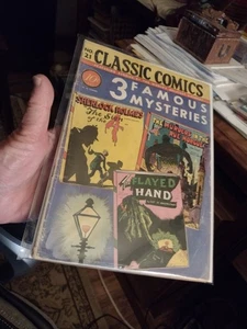 Cómics clásicos #21 3 misterios famosos HRN 21 1A edición 7/1944 original Gilberton en muy buen estado+/buen estado - Imagen 1 de 9