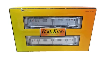 MTH RailKing 30-2671-1 R-62 Subway 4 Car Set. Two motors, PS-2 Sound. New - Image 1 of 4