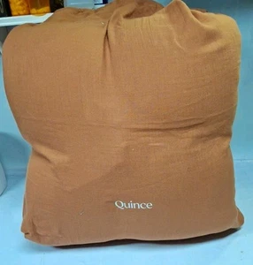 Quince Airy Guaze Quilt Set Queen / 4.695 In Terracotta New - Picture 1 of 3
