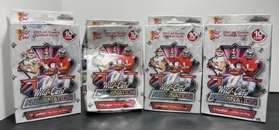 Wild Card Alumination 2021 Draft Pick Football Hanger Box 10 Cards Lot Of 4 NIB - Image 1 of 4
