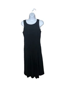 Theory schwarz Wollmischung ärmellos Plissee Kleid Größe 4 - Bild 1 von 11