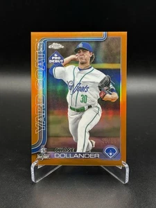 2025 Topps Pro Debut Baseball CHROME PDC-50 CHASE DOLLANDER ORANGE /25 - Bild 1 von 2