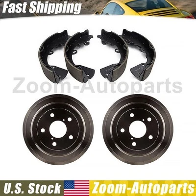Rear Brake Drums + Brake Shoes for 2005 - 2007 2008 2009 2010 2011 Dodge Dakota - Image 1 of 4