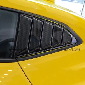 For Chevrolet Camaro 2017-2019 Carbon fiber ABS SIDE REAR WINDOW LOUVERS SHIELD - Picture 1 of 2
