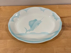 Plato ovalado de colección Jackson Restaurant China pez vela aerografiado pescado marlín 9,25 - Imagen 1 de 8