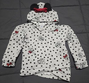 Child Minnie Mouse Hoodie With Ears Size 6x - Picture 1 of 3