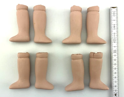 4x Ersatz Porzellan Fuß links und rechts Länge 85 mm Porzellanpuppe Ersatzteil - Bild 1 von 4