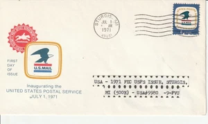 1396 8 cent Postal Service 7-1-71 FDC First Day Sturgis Michigan - Picture 1 of 1