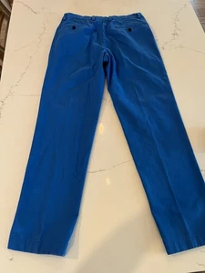 Pantalones Brooks Brothers Clark para hombre 36 x 30* con dobladillo azul real frente plano informales - Imagen 1 de 7