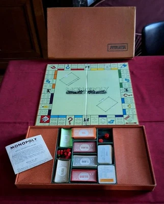 Ancien Jeu MONOPOLY en Bois Années 60 - Photo 1/4