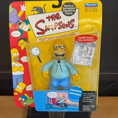 Figura interactiva The Simpsons Grampa Simpson Playmates World Of Springfield Foto 1 de 4