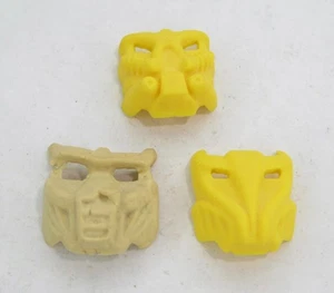 LEGO Vintage Bionicle 42042 Krana Mask Lot of 3 Bo Yo Za Yellow & Tan - Picture 1 of 2