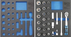 Werkzeugeinlage Stecknüsse Steckschlüsselsatz 1/2 Zoll 27-tlg leer / gefüllt BGS - Bild 1 von 3