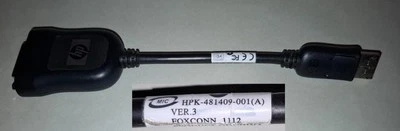 ❇️ HP DisplayPort auf DVI-D Adapter   ✅ Adapter HPK-481409-001(A) ► gebraucht ❇️ - Bild 1 von 3
