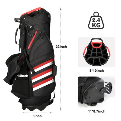 14 Way Golf Stand Bag Lightweight Golf Club Bags w/Rain Cover Hood and Stand - Image 1 of 4