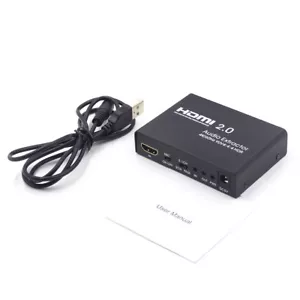 HDMI to HDMI+ SPDIF 4K 5.1 2.0 Optical Toslink RCA L/R Audio Extractor Converter - Picture 1 of 6