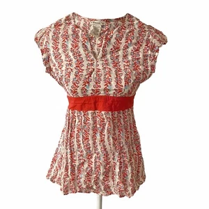 Vintage 2000s Y2K Forever 21 Cap Sleeve Multicolor Floral Tank w/Tie Sz Small - Picture 1 of 3