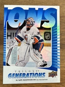 Ilya Sorokin - 2023-24 Upper Deck Trilogy #TG-19C Generations Blue /349 F280 - Picture 1 of 2