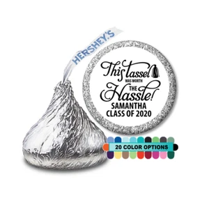 Personalisierte Hershey Kiss Etiketten mit Quaste war den Aufwand wert Abschlussfeier - Bild 1 von 2
