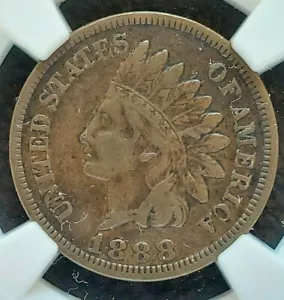 1888 Indian Head Cent Penny NGC VF-30, FS-302 RPD S-2 Repunched Date - Picture 1 of 8