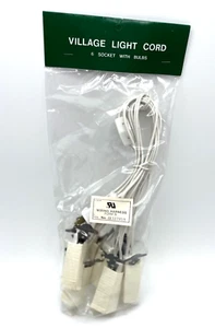 Dept 56 Christmas Village Light Set of 6 White Socket On Off Switch #9927-9 NEW - Picture 1 of 5
