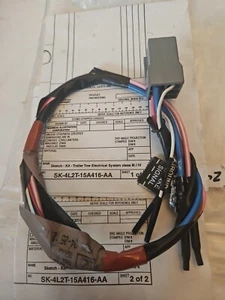 Parte de arnés de control de freno de fábrica # 4L2T-14A348A - automotriz es166 243 - Imagen 1 de 2
