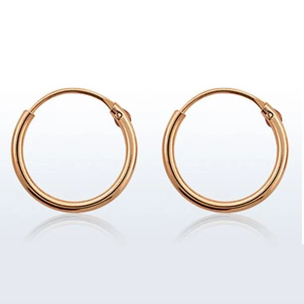 Серьги-кольца из стерлингового серебра или розового золота 925 пробы - Изображение 1 из 1