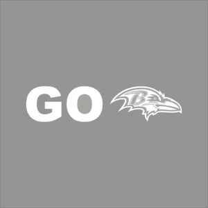 Go Baltimore Ravens 1 Color NFL Window Wall Vinyl Decal Sticker - Picture 1 of 5