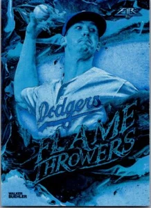 2020 Topps Fire #FT-14 Walker Buehler Flame Throwers Blue Chip - Picture 1 of 2