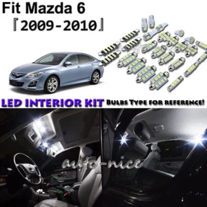 Kit de 10 unidades de equipamiento de luces interiores LED blancas para Mazda 6 2009 2010 - Imagen 1 de 9