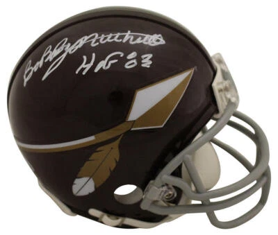 Minicasco Bobby Mitchell autografiado/firmado de los Washington Redskins HOF BAS 23846 Foto 1 de 2