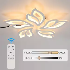 Plafoniera led 50W plafoniera moderna camera da letto soggiorno dimmerabile 60cm - Foto 1 di 13