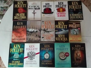 Lotto Blocco 15 libri tutti di KEN FOLLETT tutti rilegati copertina rigida - Foto 1 di 2