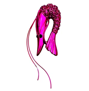 Pink Shrimp Brooch Pin Simply Vera Vera Wang NEW Unique Sea Ocean Crustacean - Picture 1 of 3