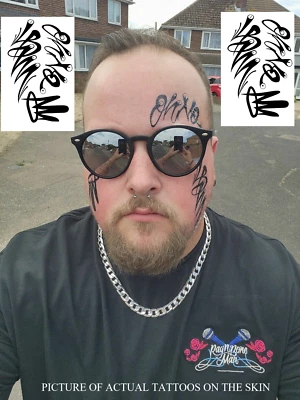 Rag n Bone Man Face Tattoo Set x2 ....... Freepost