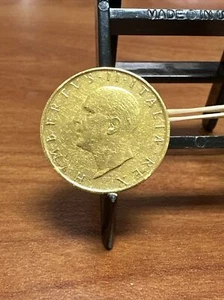 Extremely RARE 1946 Roma Umberto II Gilt Gold Medal - .996 Gold - 7.8 grams - Picture 1 of 4