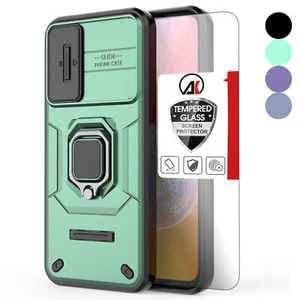 For Samsung Galaxy A14 5G/A54 5G Shockproof Case Cover Ring Stand+Tempered Glass - Photo 1 sur 23