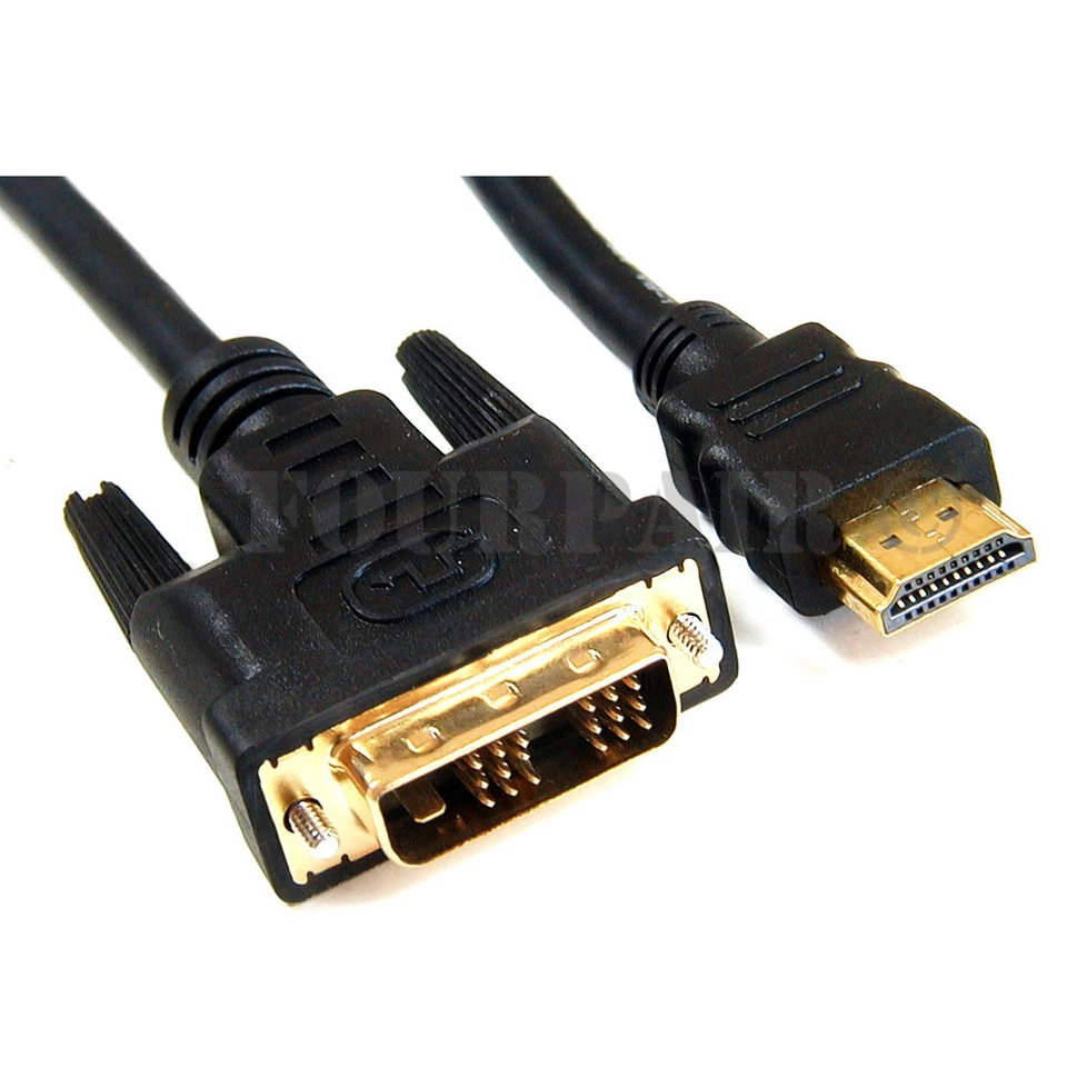 Premium 3ft HDMI 1.4 to DVI-D Male Gold Adapter Converter Cable HDTV PC Monitor - Image 1 of 1