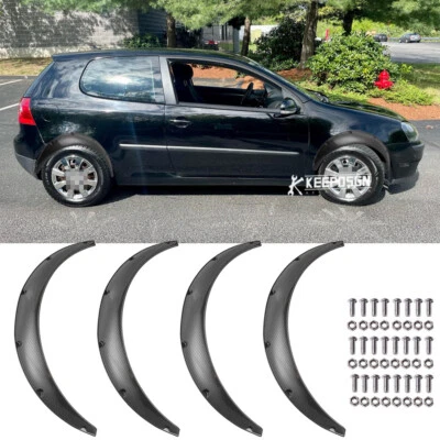 Kit de carrocería de llamaradas de guardabarros extensiones 3,5" para Volkswagen Rabbit 06-09 Foto 1 de 4