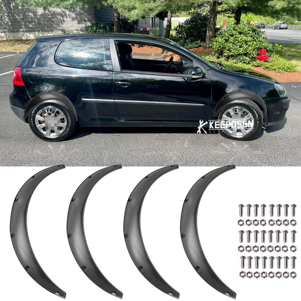 Kit de carrocería de llamaradas de guardabarros extensiones 3,5" para Volkswagen Rabbit 06-09 Foto 1 de 4