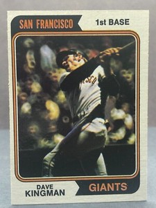 1974 Topps DAVE KINGMAN Card No. 610 Crease-Free NM San Francisco Giants