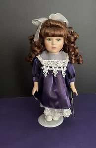 Vintage DanDee Collectors Choice 12” Bisque Porcelain Doll with Stand - Picture 1 of 8