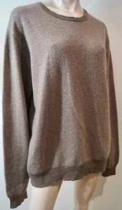 Suéter Top BAMFORD & SONS Ropa de Hombre Marrón y Beige 100% Cachemira XL - Imagen 1 de 8